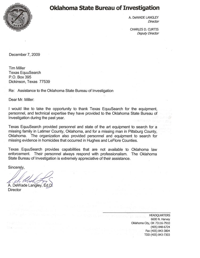 Commendation from the OSBI Director (2)