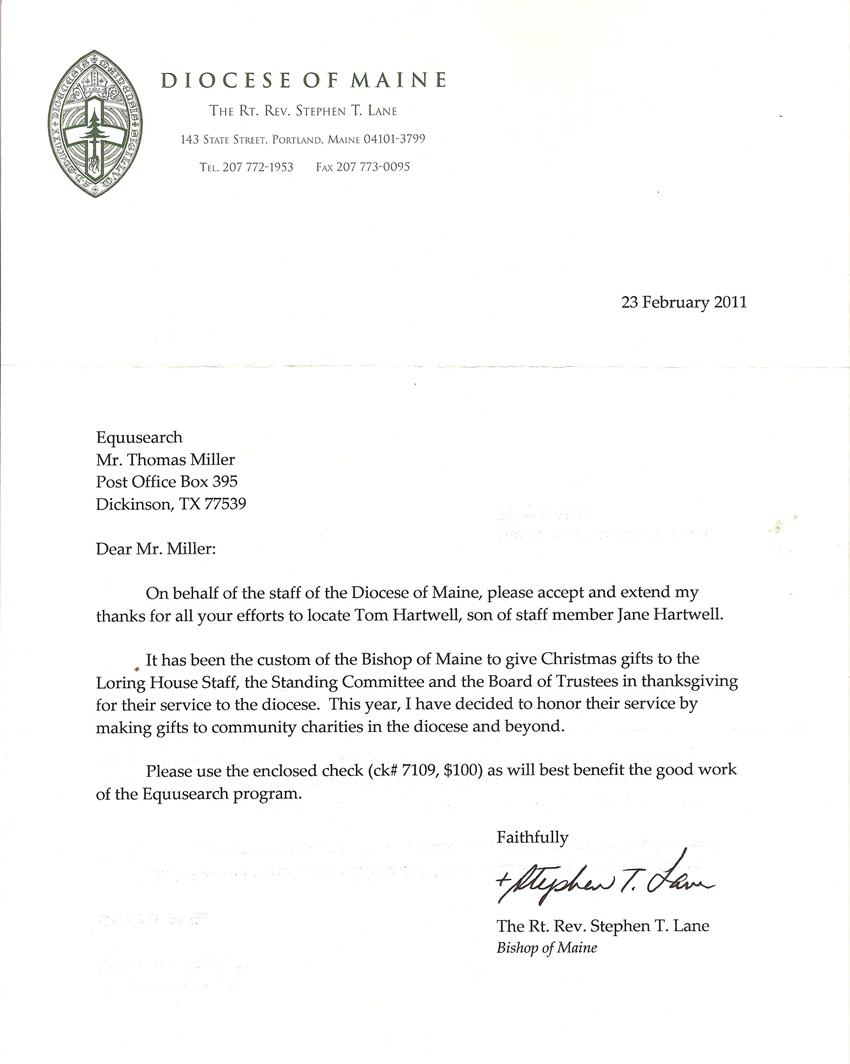 Diocese of Maine – Tom Hartwell Case