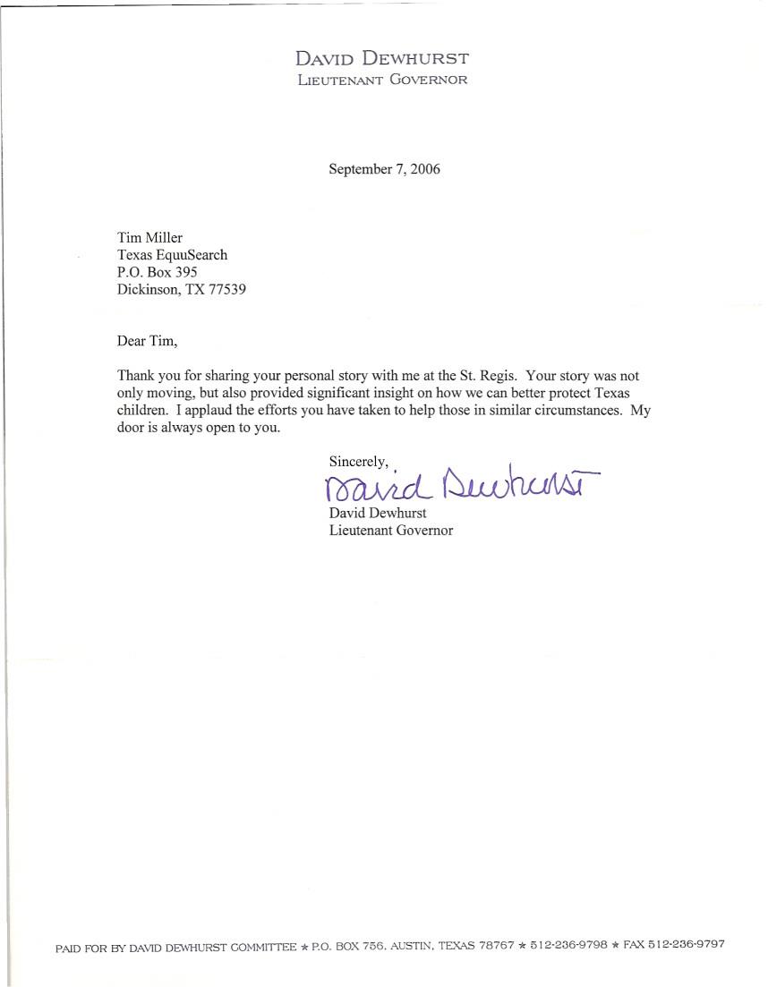 Lt. Governor David Dewhurst